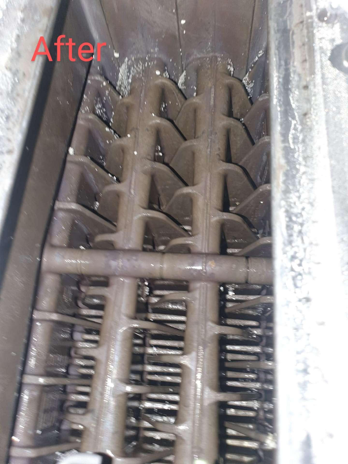 System & Regular Boiler Servicing in Bredbury - System boiler heat exchanger fins clean and free of debris after full service