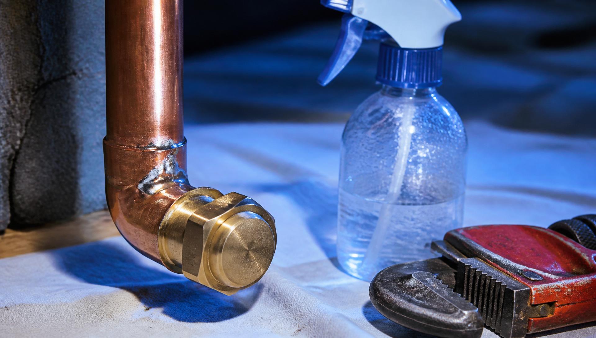 Gas Pipe Capping in Bredbury - Copper gas pipe end capped with a brass compression fitting